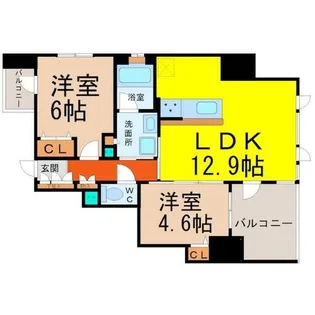 プレサンスロジェ鶴舞駅前【5階】の間取り