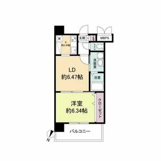 レジディア天神【9階】の間取り