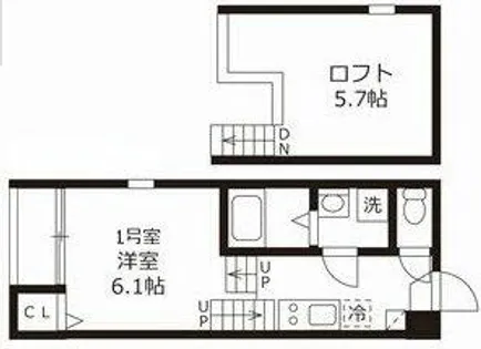 ハーモニーテラス鶴田Ⅱ【2階】の間取り