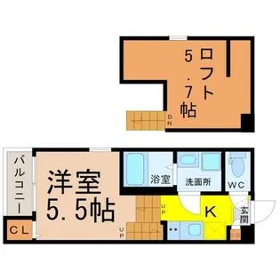 ハーモニーテラス車道【2階】の間取り