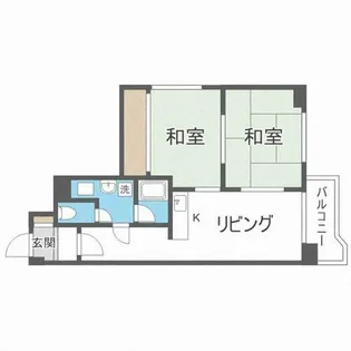 ドミールいけはた【2階】の間取り