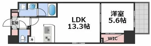 Dimus北浜【3階】の間取り