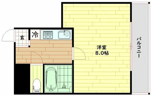 アワーズ長柄【5階】の間取り