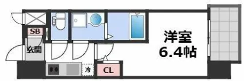 エスリード ザ・イーストレジデンス大阪城【9階】の間取り