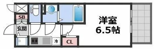 エスリード ザ・イーストレジデンス大阪城【9階】の間取り