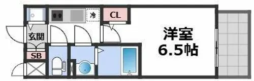 エスリード ザ・イーストレジデンス大阪城【9階】の間取り