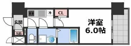 エスリード ザ・イーストレジデンス大阪城【10階】の間取り