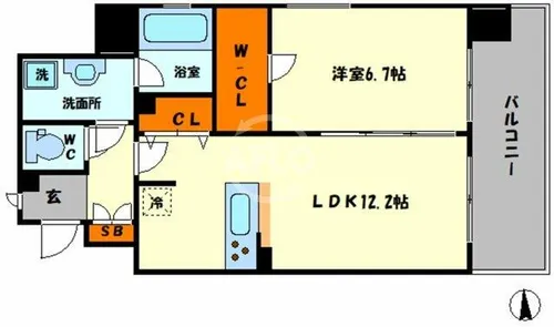 TOMODOAL北梅田【5階】の間取り