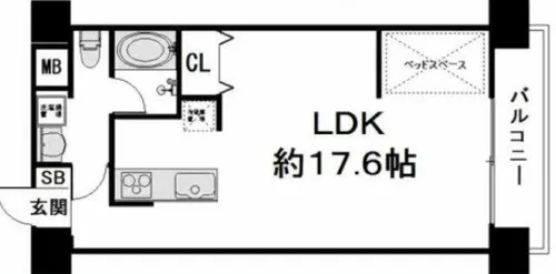 エスポアール江戸堀【2階】の間取り
