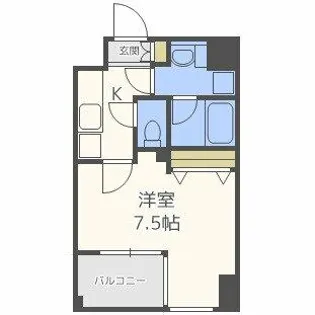 レジディア江戸堀【4階】の間取り