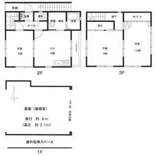 細江メゾネット【South号室】の間取り