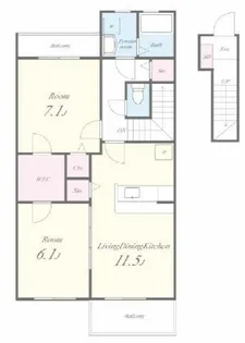 アルブルシャルマン【2階】の間取り