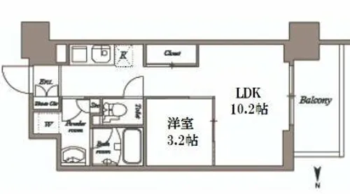 エル・セレーノ天満橋【6階】の間取り