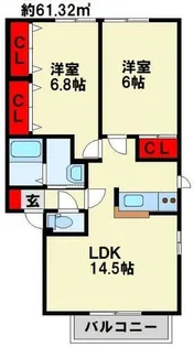 エティンセラー21 A棟【102号室】の間取り