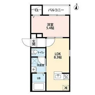 アレクサンダープラッツ金山【1階】の間取り