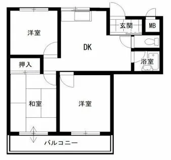 ハイツクレオ【102号室】の間取り