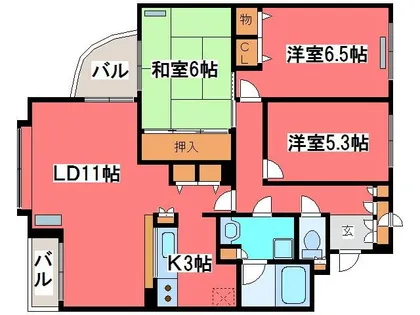 エテル513【3階】の間取り