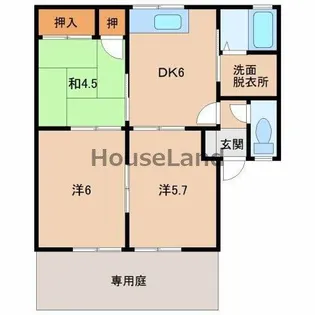 グリーンフルフェニックス【1階】の間取り