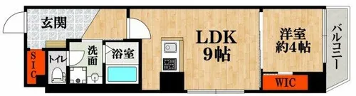 I CUBE 南船場【13階】の間取り