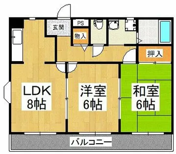 エルシャトー【2階】の間取り