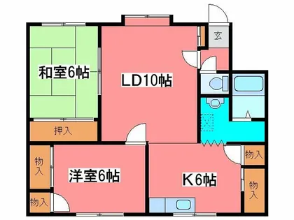 ハイツグリーンヒル【203号室】の間取り
