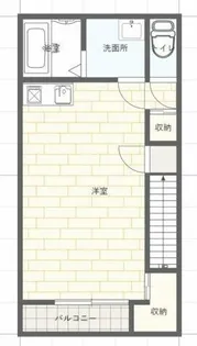 パレシェーヌデクールⅦ【B号室】の間取り