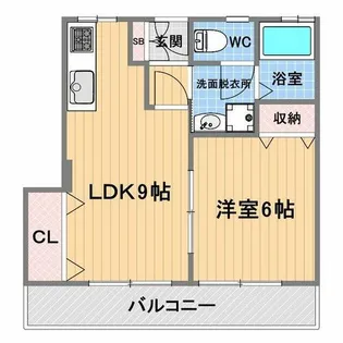 パラツィーナ二見【4階】の間取り