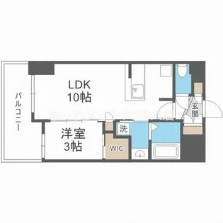 セレニテ桜川駅前プリエ【9階】の間取り