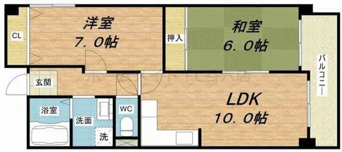 ライフコート針中野【3階】の間取り