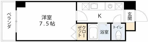 梅田エクセルハイツ【4階】の間取り