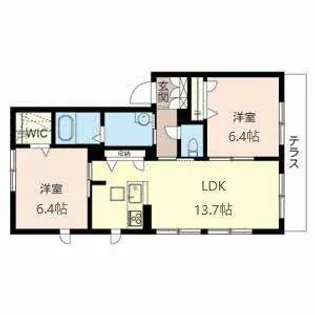 アトリエール 茨木【1階】の間取り