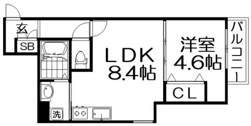 グランパシフィック萱島Ⅱ【2階】の間取り
