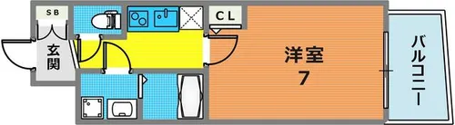 セレニテ三宮リアン【705号室】の間取り