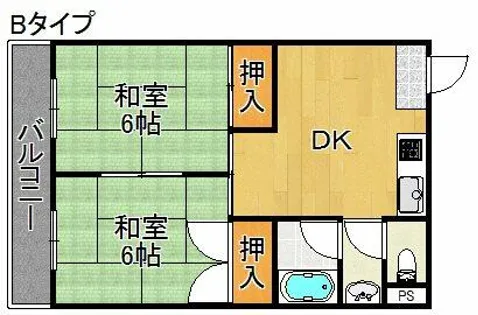 住吉ハイツ【4階】の間取り