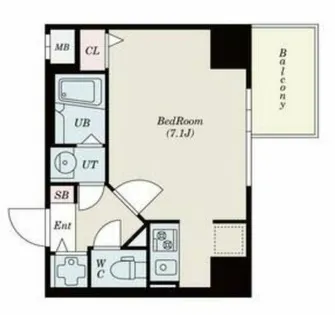 S-RESIDENCE難波Briller【4階】の間取り