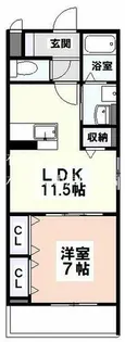 ウェスヴィラ【101号室】の間取り