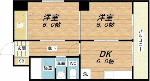 西青山ハイツ【8階】の間取り