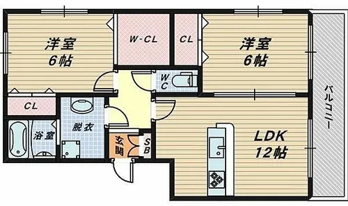 メルベーユ鳳【3階】の間取り