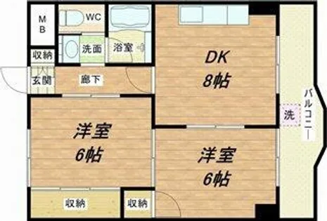 楠青山ハイツ【10階】の間取り