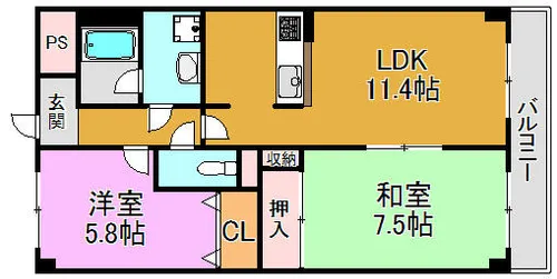 ディアコート【2階】の間取り
