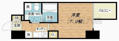 APRILE南森町【15階】の間取り