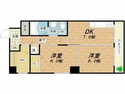 西青山ハイツ【5階】の間取り