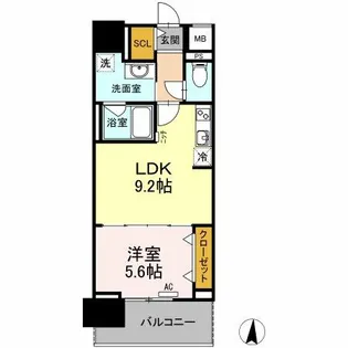 愛知県豊橋市東小田原町【マンション】の間取り
