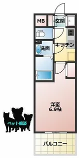 エスリードレジデンス大阪福島【10階】の間取り