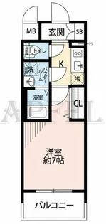 エスプレイス大阪城サウスコンフォート【13階】の間取り