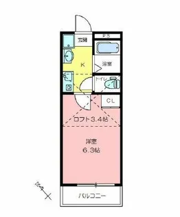 アミティエ山手【1階】の間取り