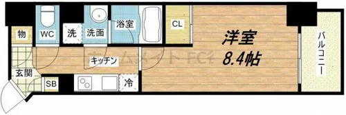 アスヴェル東本町Ⅱ【2階】の間取り
