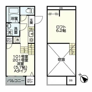 SQUARE千種【201号室】の間取り