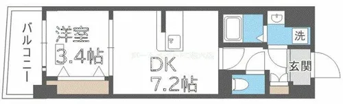 レシオス大阪城SOUTH【8階】の間取り