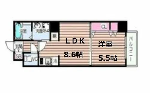 CIFI大阪天満【6階】の間取り